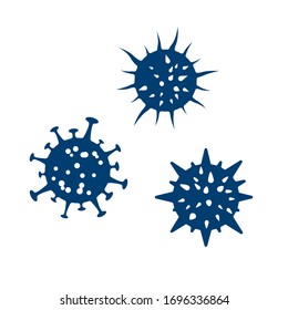 Symbol Corona Virus Infection. Flu infection. Medicine warning pandemic epidemic and quarantine. Dangerous disease. Vector illustration