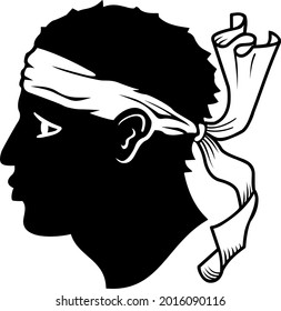 Symbol of Corsica: the Moor's head