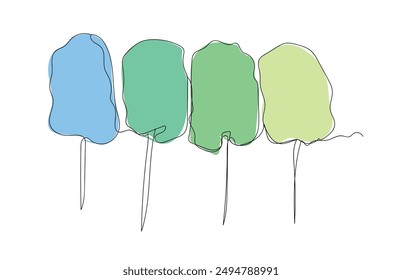 Symbol of cotton candy with color shadow vector icon in amusement set. Kid with dessert and delicacy. Cute magic sweet bar design element