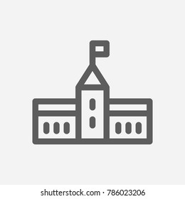 Symbol of country canada city icon. Isolated vector illustration of canada, parliament, building icon for app mobile web logo UI design.