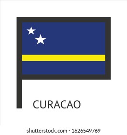 
the symbol of the country flag of curacao on a white background