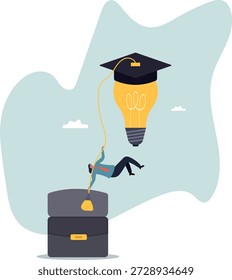 Símbolo de cursos e conceito de educação de desenvolvimento e aprendizagem de novas habilidades.