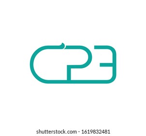 Symbol CPE letter unity logo vector icon