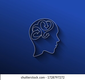 Symbol of Creative Brain, isolated vector abstract design - Shutterstock ID 1728797272