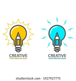 Symbol of creative idea - light bulb icon, design concept