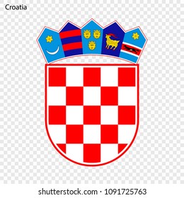 Symbol of Croatia. National emblem