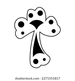 Symbol of cross on white background