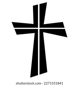 Symbol of cross on white background