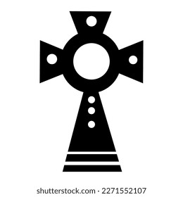 Symbol of cross on white background