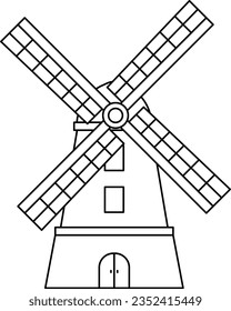 symbol, cross, windmill, vector, sign, illustration, yen, mill