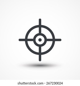 Symbol Of Crosshair In Infographics Style. Gun Target Icon.