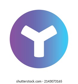 Symbol Cryptocurrency coin icon. XYM coin symbol. Cryptocurrency vector icon. Flat Vector illustration - Vector