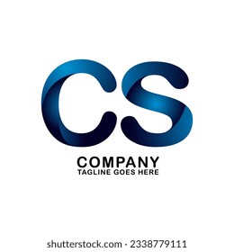 Symbol CS letter logo on white background, can be used for art companies, sports, etc