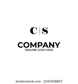 Symbol CS letter logo on white background, can be used for art companies, sports, etc
