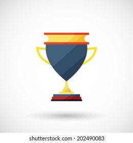 symbol of a cup of the winner with a shadow.vector illustration