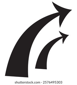 symbol of curve arrow icon