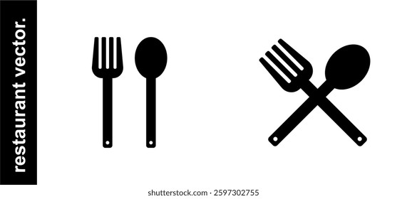 symbol, cutlery icon isolated on transparent background