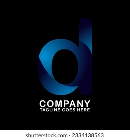 Symbol D letter logo on white background, can be used for art companies, sports, etc
