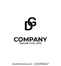 Symbol D logo on white and black background, can be used for art companies, sports, etc