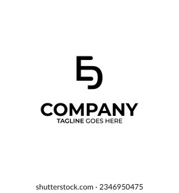 Symbol D logo on white and black background, can be used for art companies, sports, etc