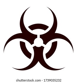 Symbol der Gefahr, Symbol des bio-gefährlichen Vektors flach isoliert