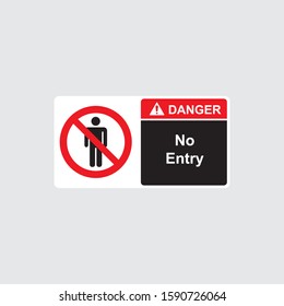 symbol danger. no entry sign. vector illustration