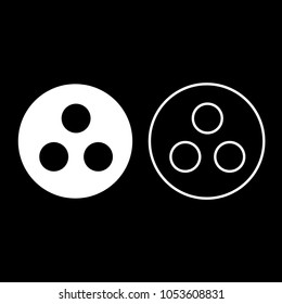 Symbol deaf-mute or workgroup icon set white color