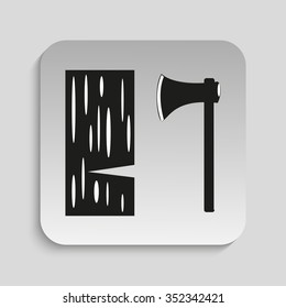 Symbol. Deforestation. Vector icon.