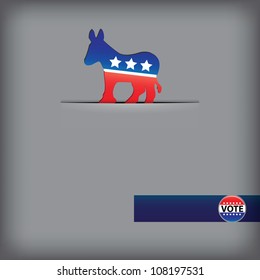 The symbol of the Democratic Party of the USA. Vector illustration.