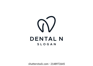 symbol dental logo initials N monogram