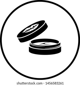 symbol depicting a container of lip balm