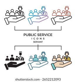 Símbolo que representa o papel de um funcionário público ou profissional nos setores de serviços comunitários.