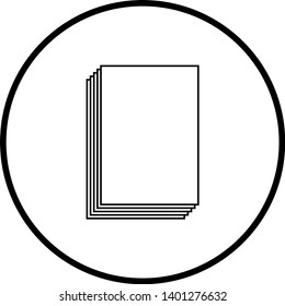 symbol depicting several blank paper sheets