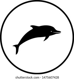 Symbol für einen lächelnden Delfin