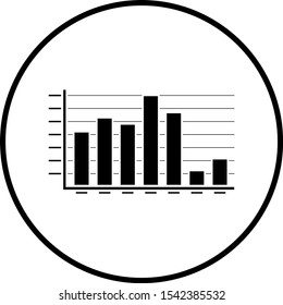 symbol depicting a vertical bar chart