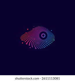 Symbol design for artificial intelligence technology. Vector