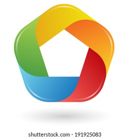 Symbol design in five colors