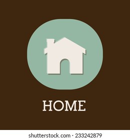 Symbol, design over brown background, vector illustration