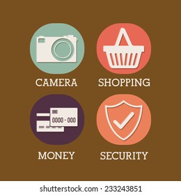 Symbol, design over brown background, vector illustration