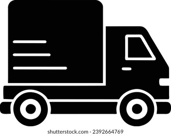 Symbol design represents delivery container icon.