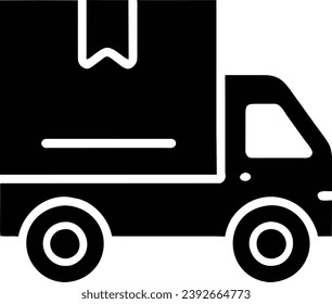 Symbol design represents delivery truck icon.