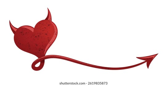 The symbol of the devil heart with horns and tail.
