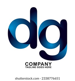 Symbol DG letter logo on white background, can be used for art companies, sports, etc