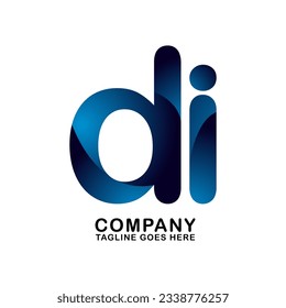 Symbol DI letter logo on white background, can be used for art companies, sports, etc