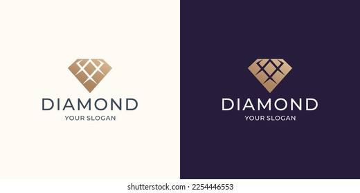símbolo del diseño de la plantilla del logotipo de la gema de diamante.