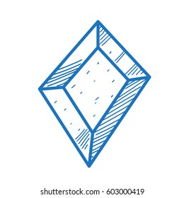 The symbol of diamonds is a sketch of the logo. Element for infographics in the hand drawing style.