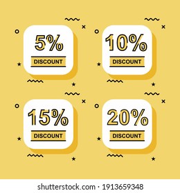 Symbol of discount design template. Easy to edit with vector file. Can use for your creative content. Especially for advertising and marketing design elements.