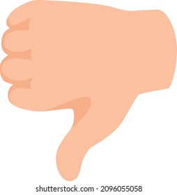 Symbol dislike and disagree isolated on white. Vector unlike vote, negative social and disapproval illustration