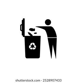 Symbol dispose of garbage in its place.