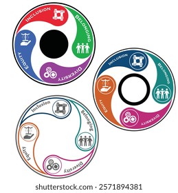 symbol diversity equity community belonging deib round shape workplace together teamwork different people connection collaboration friendly multiethnic positive workplace children expertise 